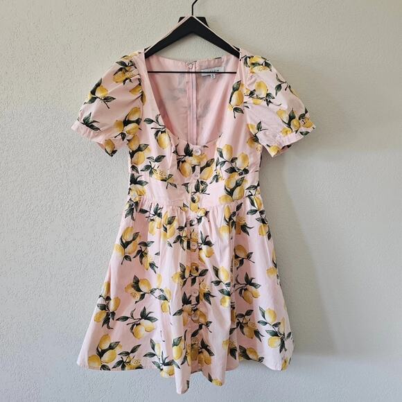 Moodie Pink Lemon Mini Dress - Picture 4 of 8